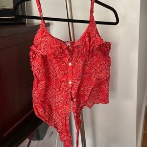 Paisley red top